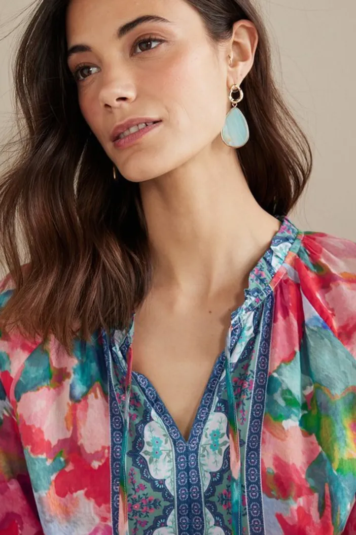 Soft Surroundings Tops|Evalina Top PinkRanunculus