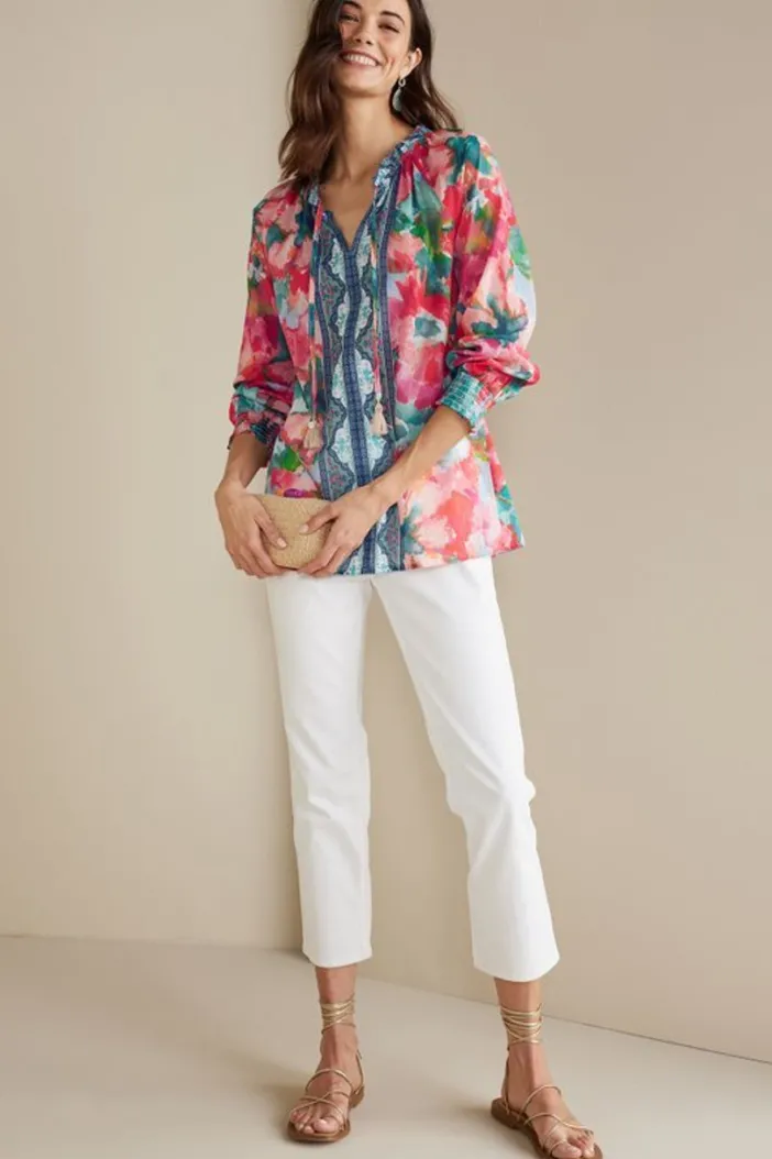 Soft Surroundings Tops|Evalina Top PinkRanunculus