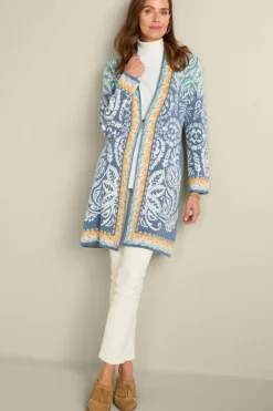 Soft Surroundings Tops|Sweaters & Cardigans|Ezer Jacquard Duster WeekendScarf