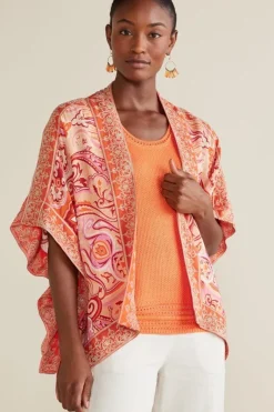 Soft Surroundings Toppers|Jackets & Coats|Farida Topper PinkBeachPaisley