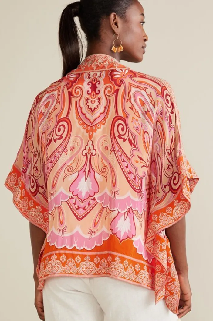 Soft Surroundings Toppers|Jackets & Coats|Farida Topper PinkBeachPaisley