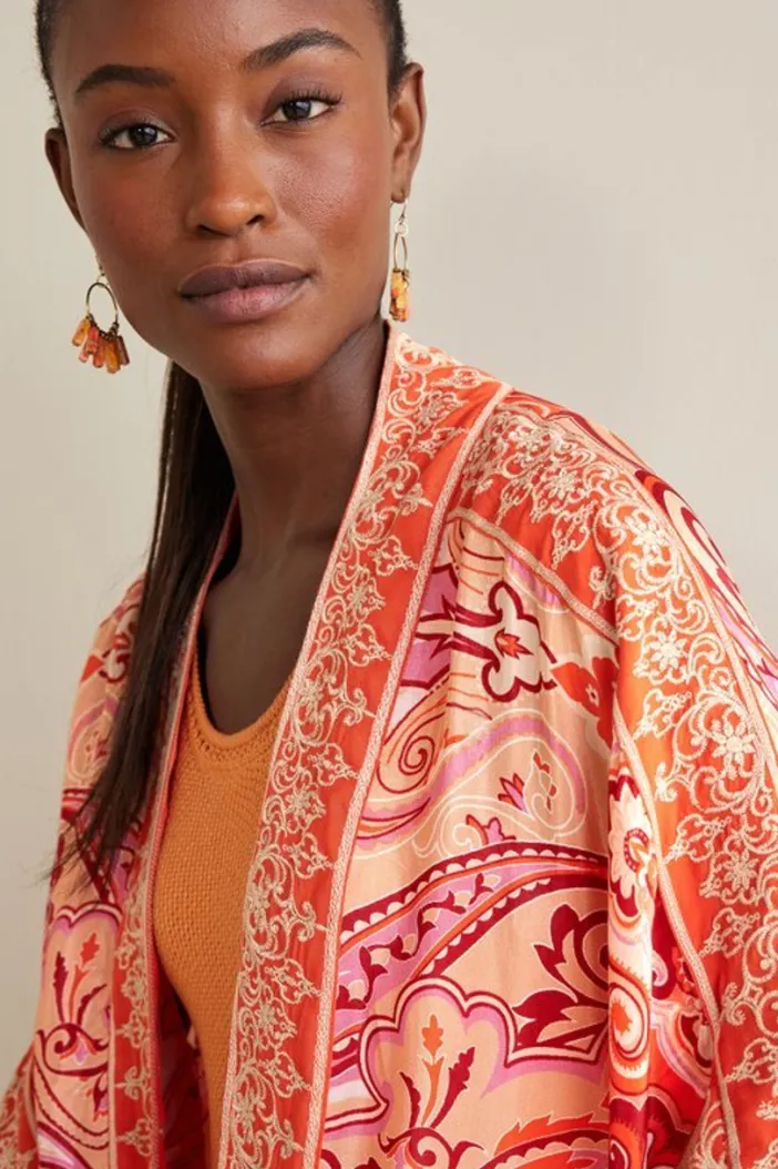 Soft Surroundings Toppers|Jackets & Coats|Farida Topper PinkBeachPaisley