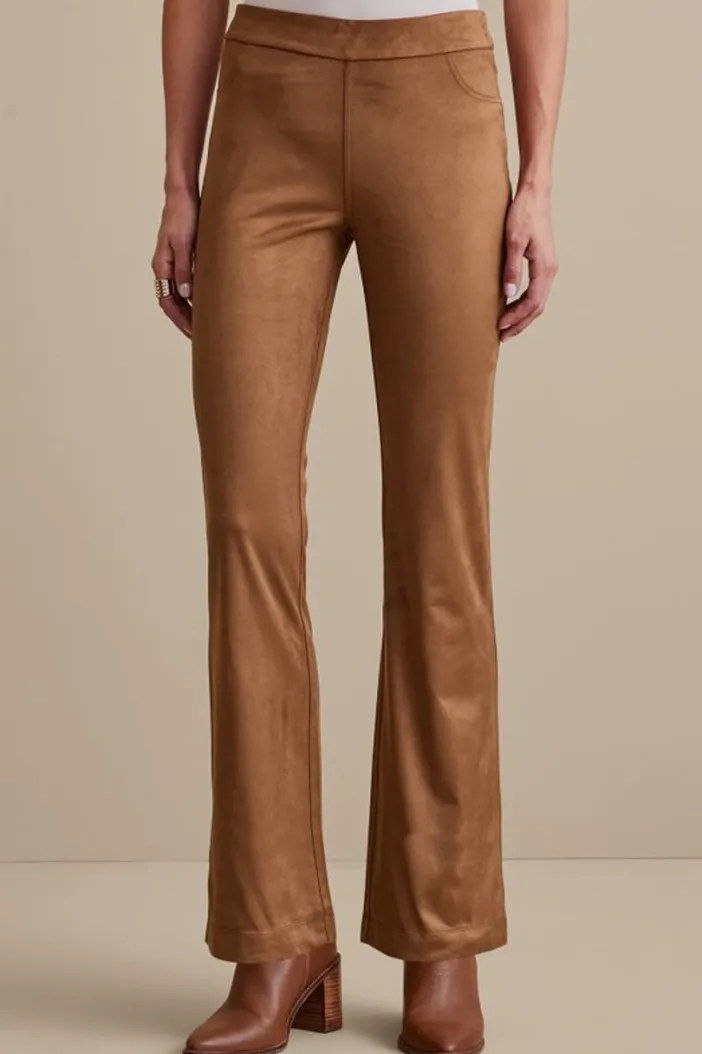 Soft Surroundings Pants|Faux Suede Bootcut Pants