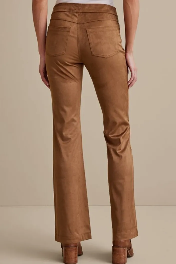 Soft Surroundings Pants|Faux Suede Bootcut Pants