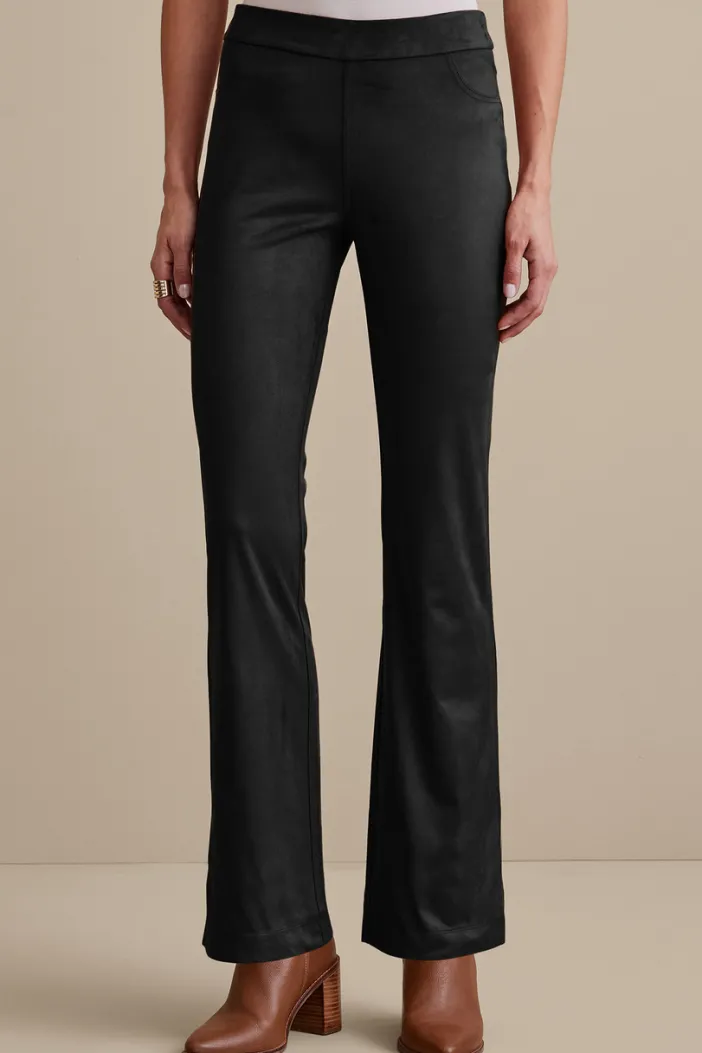 Soft Surroundings Pants|Faux Suede Bootcut Pants