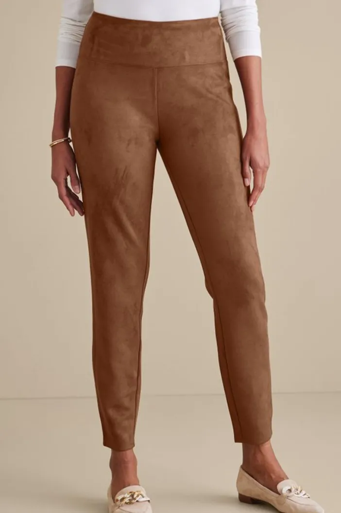 Soft Surroundings Pants|Leggings|Faux Suede Pull-On Leggings