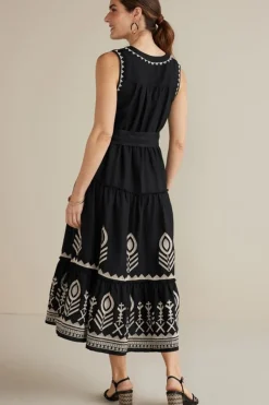 Soft Surroundings Dresses|Fernanda Midi Dress Black