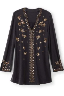 Soft Surroundings Tops|Festa Tunic Black