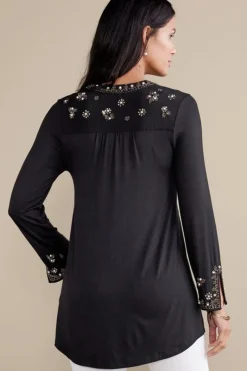 Soft Surroundings Tops|Festa Tunic Black