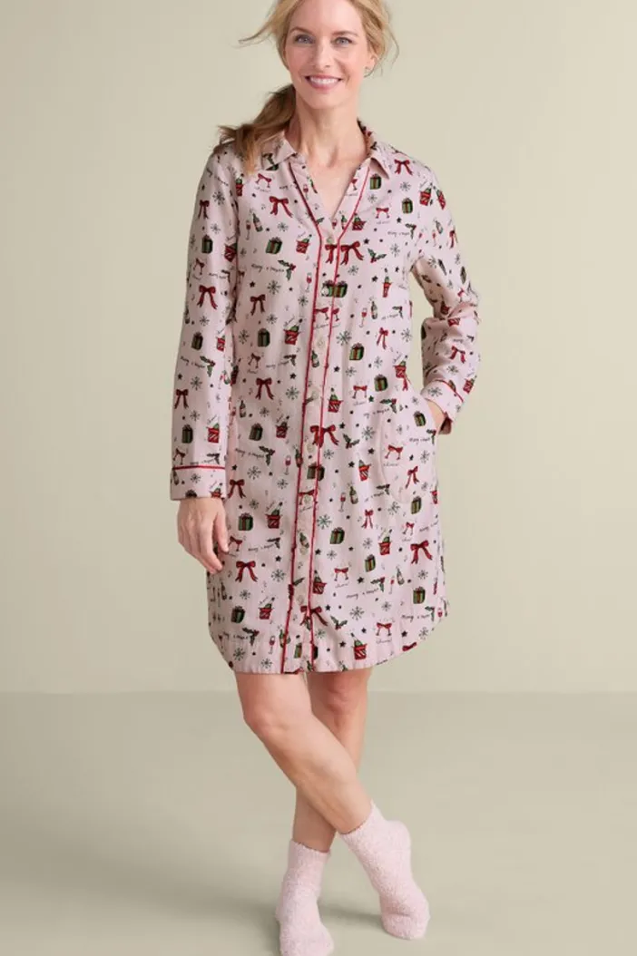 Soft Surroundings Sleepwear & Lounge|Festive Finley Sleep Shirt
