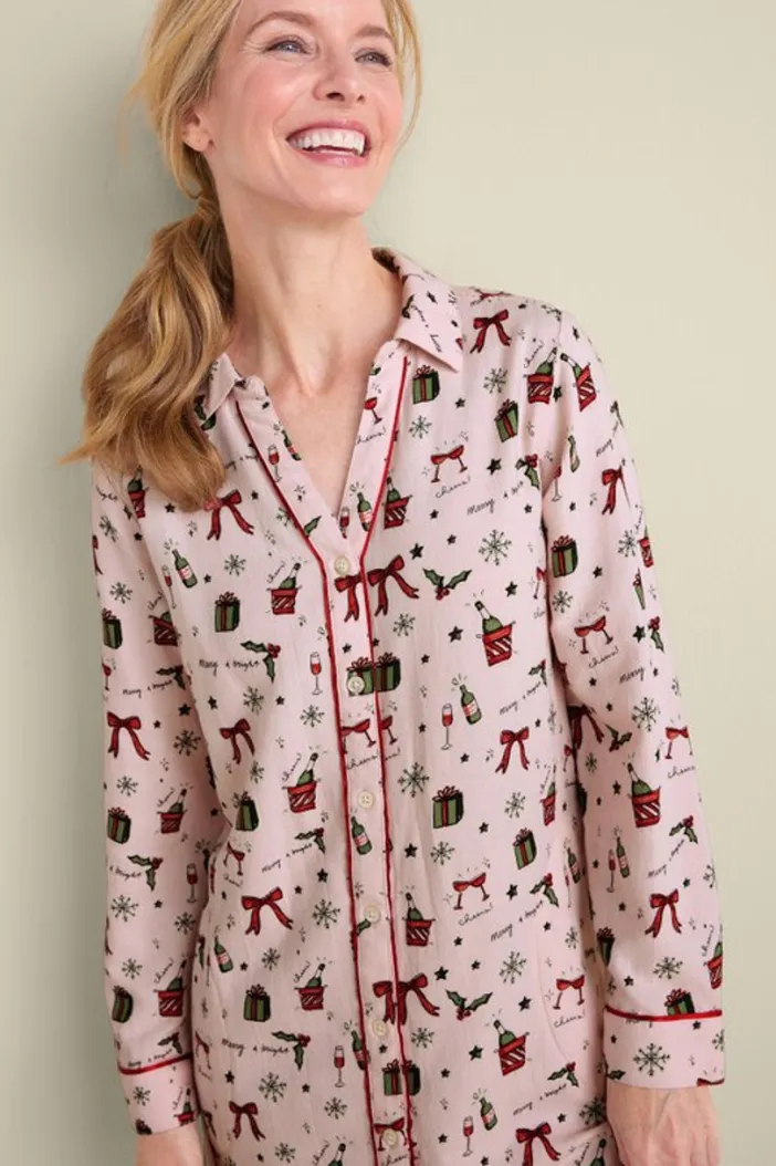 Soft Surroundings Sleepwear & Lounge|Festive Finley Sleep Shirt