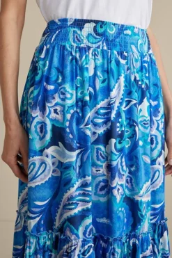 Soft Surroundings Skirts|Feyre Maxi Skirt IslandSunPaisleyBlue
