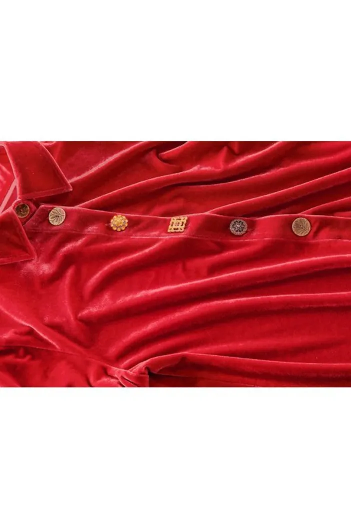 Soft Surroundings Tops|Filigree Velvet Boyfriend Shirt