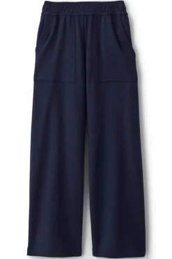 Soft Surroundings Pants|Fina French Terry Crop Pants Navy