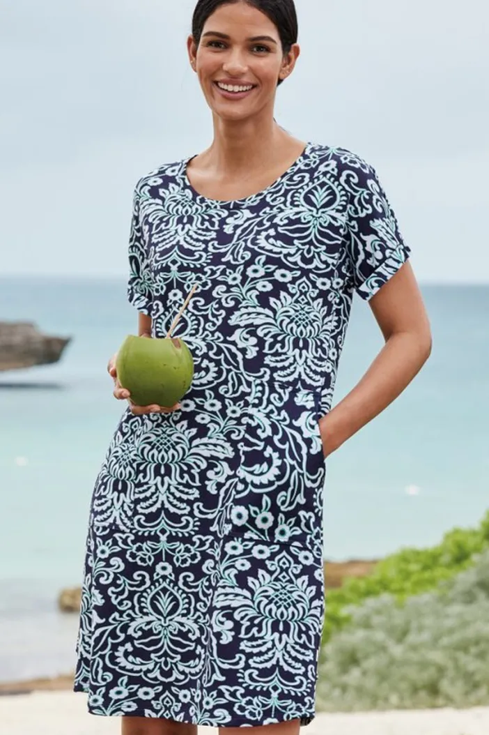 Soft Surroundings Dresses|Fina French Terry Short Dress