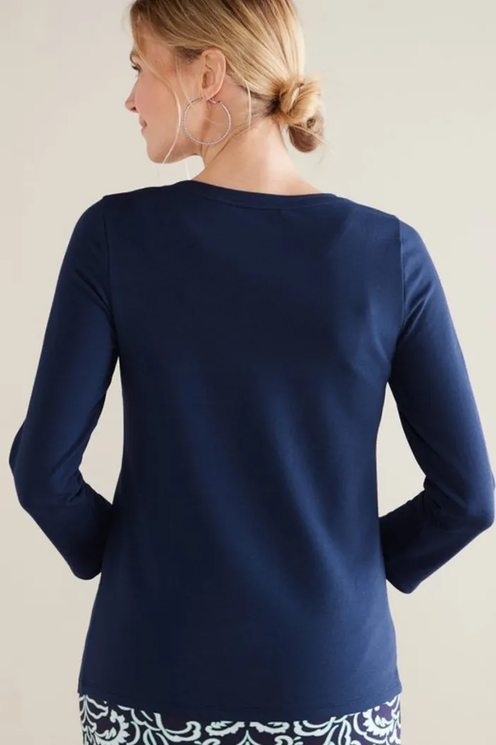 Soft Surroundings Tops|Fina French Terry Tee