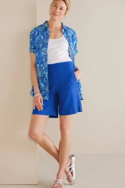 Soft Surroundings Pants|Shorts|Flavia Linen Blend Shorts