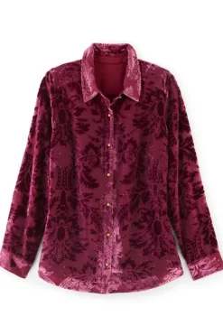Soft Surroundings Tops|Floreat Velvet Shirt
