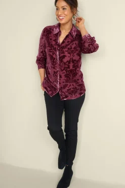 Soft Surroundings Tops|Floreat Velvet Shirt