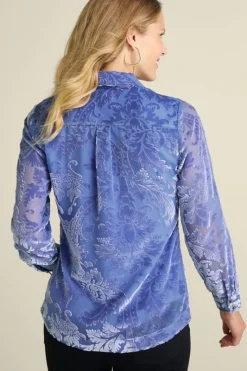 Soft Surroundings Tops|Floreat Velvet Shirt