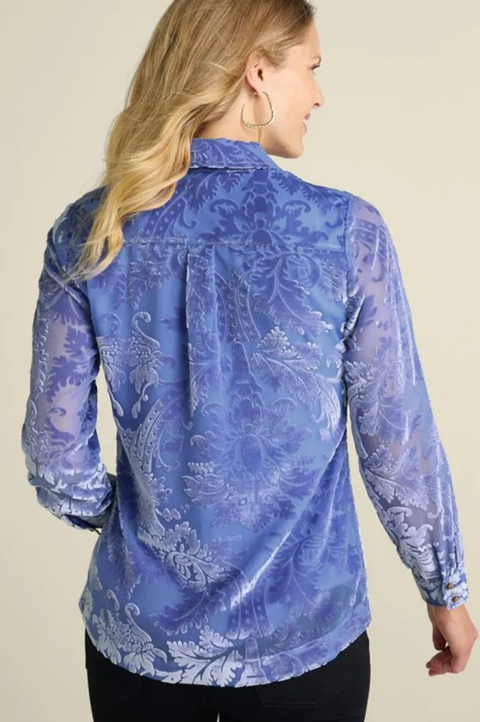 Soft Surroundings Tops|Floreat Velvet Shirt