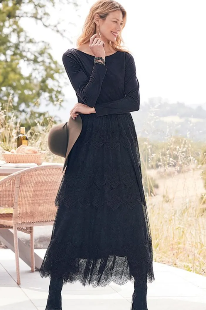 Soft Surroundings Dresses|Frederica Dress Black