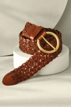 Soft Surroundings Belts|Freya Braided Belt Brown