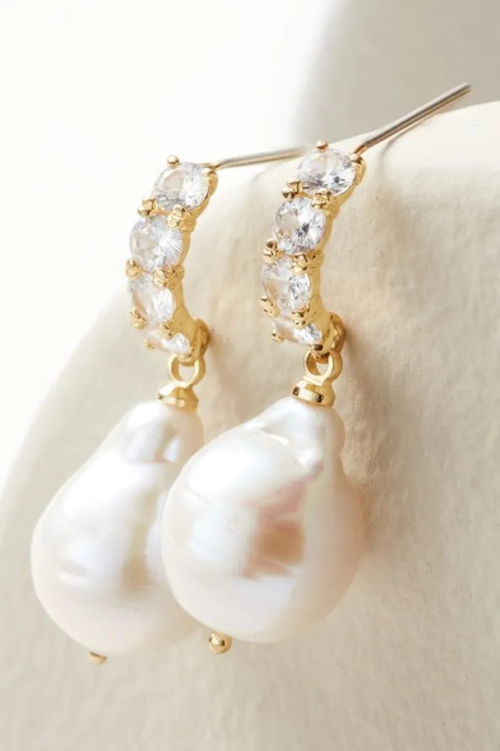 Soft Surroundings Jewelry|Earrings|Genevieve Dangle Earrings Ivory/Gold