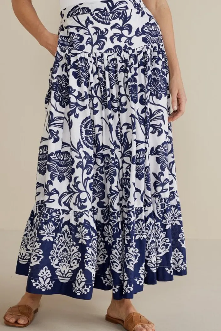 Soft Surroundings Skirts|Gia Maxi Skirt FijiFloral