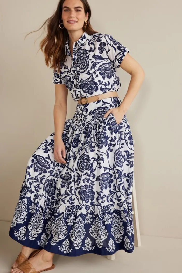 Soft Surroundings Skirts|Gia Maxi Skirt FijiFloral
