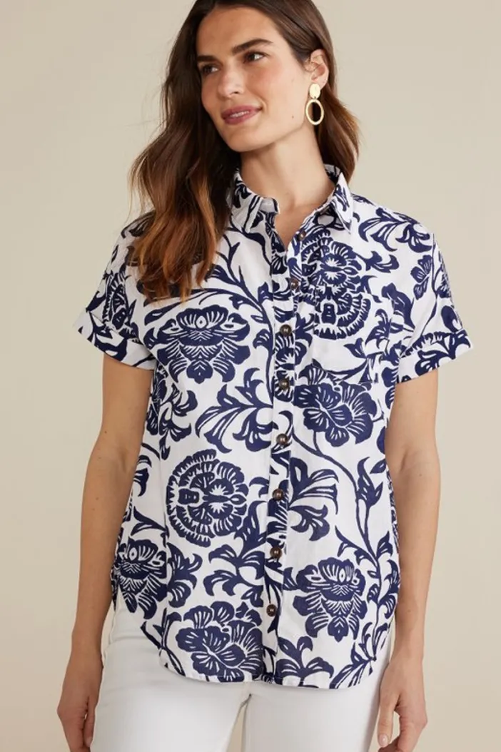 Soft Surroundings Tops|Gia Top FijiFloral