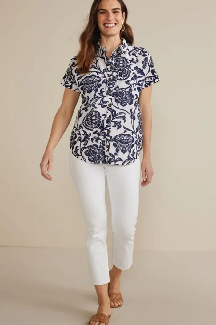 Soft Surroundings Tops|Gia Top FijiFloral