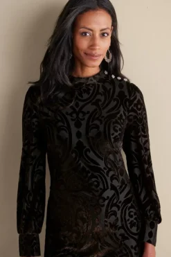 Soft Surroundings Dresses|Hadley Velvet Dress BlackAbstract