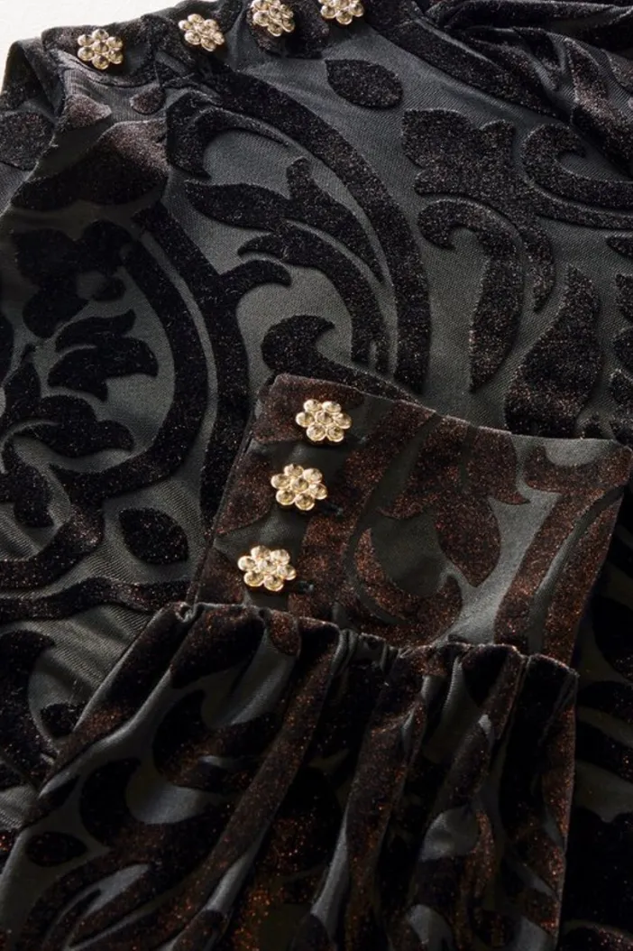 Soft Surroundings Dresses|Hadley Velvet Dress BlackAbstract