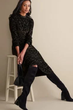 Soft Surroundings Dresses|Hadley Velvet Dress BlackAbstract