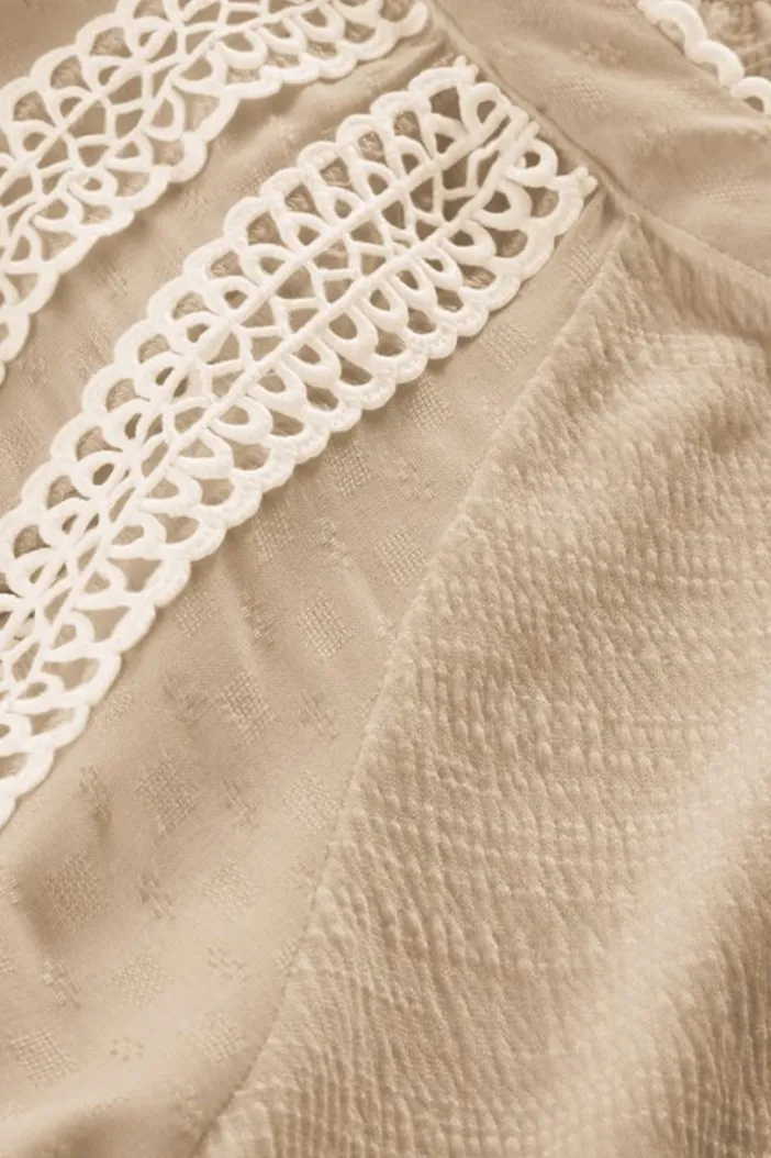 Soft Surroundings Tops|Halle Short Sleeve Top LightTaupe