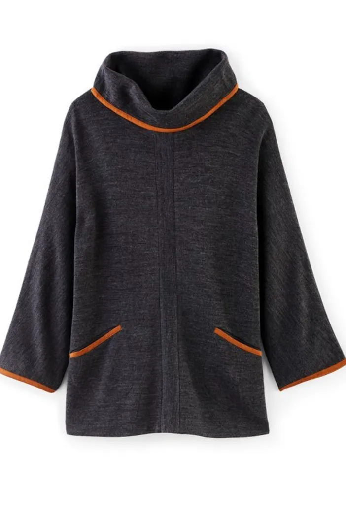 Soft Surroundings Tops|Hanna Convertible Tunic CharcoalHeather