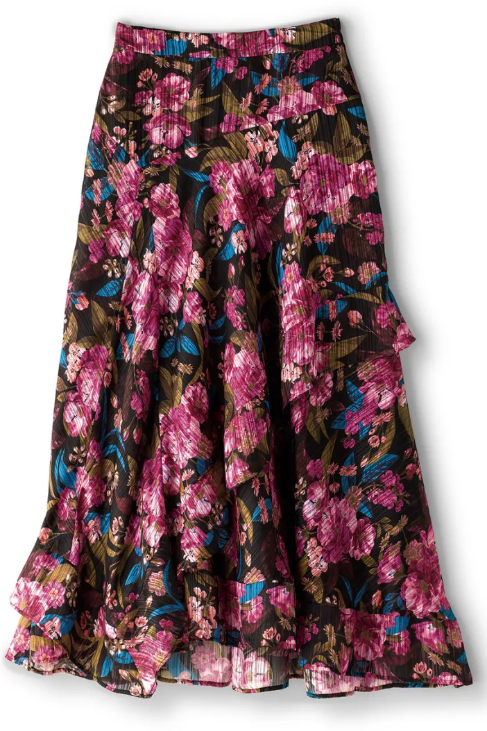 Soft Surroundings Skirts|Hannie Midi Skirt SolsticeFloral