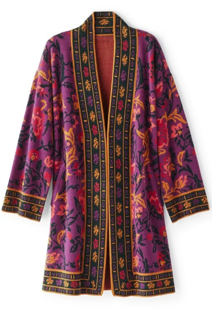 Soft Surroundings Tops|Sweaters & Cardigans|Haven Jacquard Cardigan WinterGardenJacquard