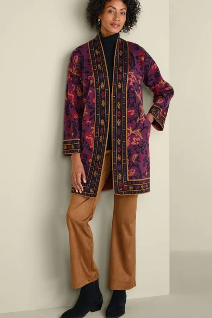 Soft Surroundings Tops|Sweaters & Cardigans|Haven Jacquard Cardigan WinterGardenJacquard