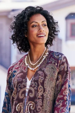 Soft Surroundings Jewelry|Necklaces|Hazel Bead Drops Necklace BrownMulti