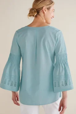 Soft Surroundings Tops|Heloise Eyelet Sleeve Tunic