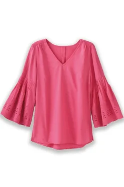 Soft Surroundings Tops|Heloise Eyelet Sleeve Tunic