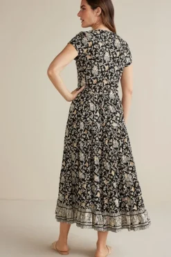 Soft Surroundings Dresses|Hollis Midi Dress LisbonFloralNeutral
