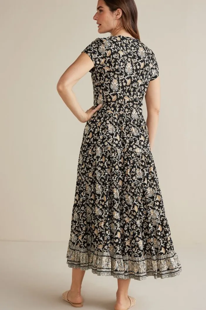 Soft Surroundings Dresses|Hollis Midi Dress LisbonFloralNeutral