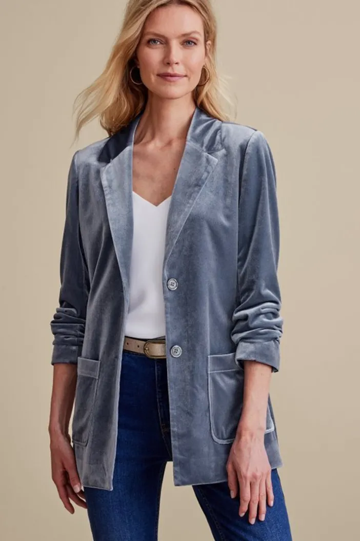 Soft Surroundings Toppers|Jackets & Coats|Holly Velvet Blazer