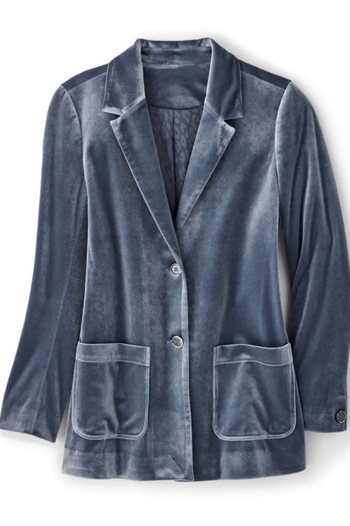 Soft Surroundings Toppers|Jackets & Coats|Holly Velvet Blazer