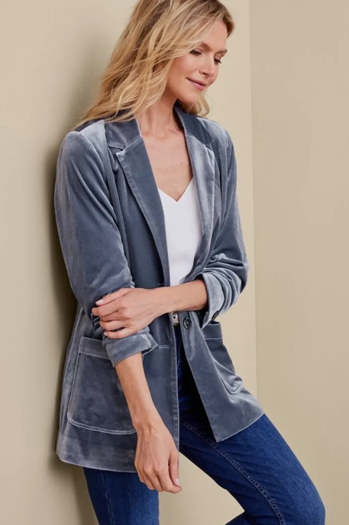 Soft Surroundings Toppers|Jackets & Coats|Holly Velvet Blazer