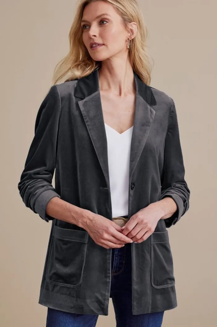Soft Surroundings Toppers|Jackets & Coats|Holly Velvet Blazer