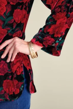 Soft Surroundings Tops|Icon Silk Velvet Poets Tunic Shirt